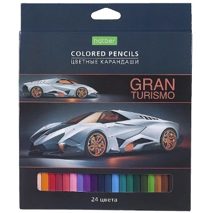Фото для Карандаши цветные Hatber ECO Gran Turismo 24цв.