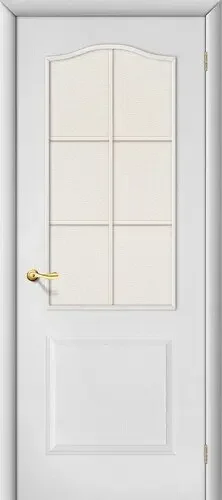 Дверь межкомнатная "Палитра" Л-23 Белый 800х2000 со стеклом