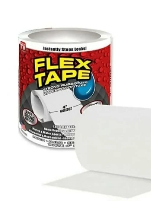 Сверхсильная клейкая лента Flex Tape Стоп протечка, 10х100 см, белая
