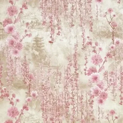 Фото для Обои Индустрия 168204-12 Сакура 1,06х10 м розовый/бежевый, виниловые на флизелиновой основе