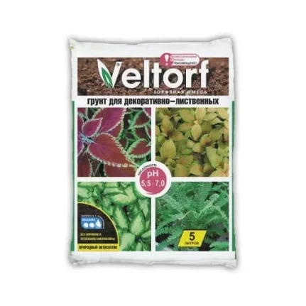 Грунт 5л для декоративно-лиственных растений, Veltorf