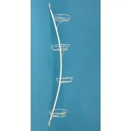 Фото для Подставка настенная Дуга вертикальная на 4 цветка белая