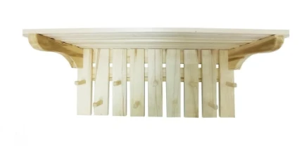 Фото для Вешалка с полкой "Оригинальная" 9 крючков, липа