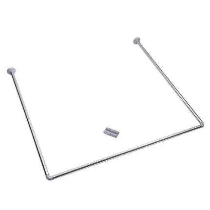 Фото для Карниз для ванной угловой, нерж.сталь, 90x90x90см VETTA 461-142