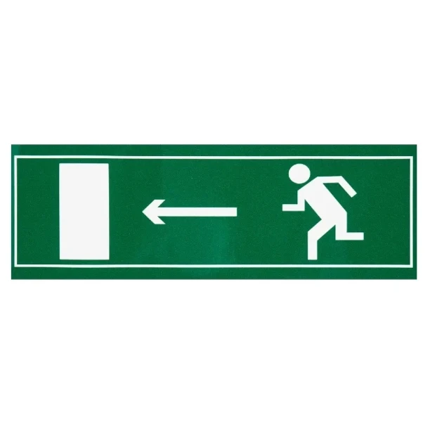Фото для Наклейка большая 15 "Направление к эвакуационному выходу налево"