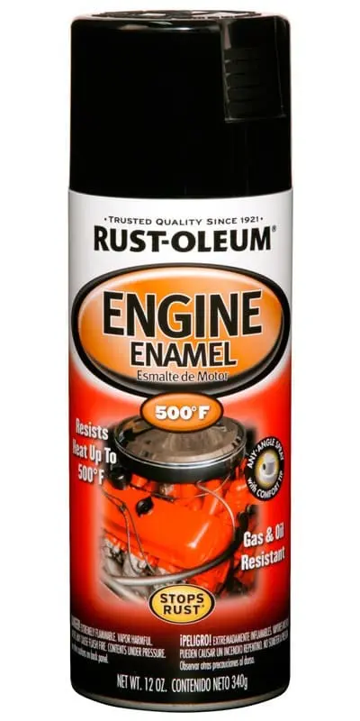 Краска спрей Engine Enamel термостойкая до 260°С, черная глянцевая, 312 гр