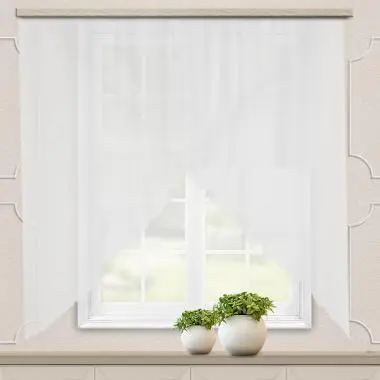 Комплект штор для кухни Witerra Марианна однотонный, 300x160 см цвет молочный