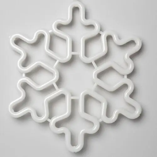 Акция! Светодиодная фигура «Снежинка» 30 см, пластик, 220 В, свечение белое, 5060087