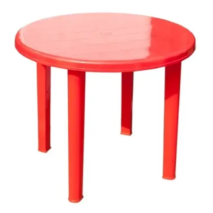 Стол круглый красный 900 мм пластиковый