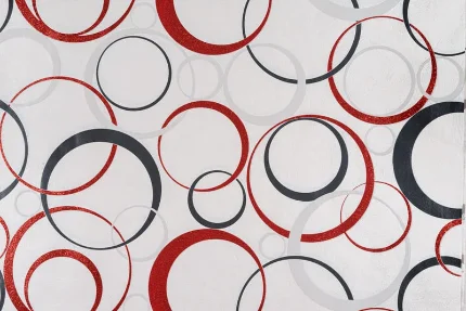 Фото для Обои 20146-02 Кольца 1,06х10 м красный, виниловые на флизелиновой основе