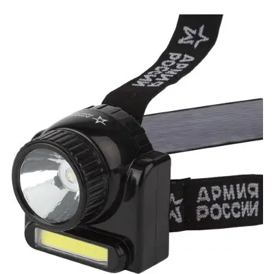 Фонарь ЭРА Армия России Гранит GA-501 2 светодиода COB 3W+3W 176Лм аккумуляторный черный