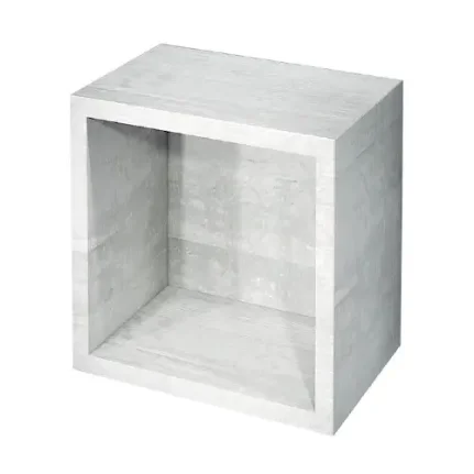 Полка кубик Кристалл белый, 300х300х200