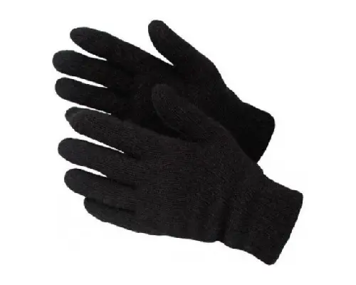 Перчатки зимние черные двойные "Стандарт" 405