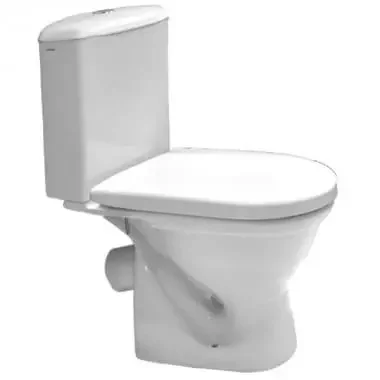 Фото для Унитаз-компакт Santek Алькор антивсплеск, косой выпуск, 2-реж, полипропилен