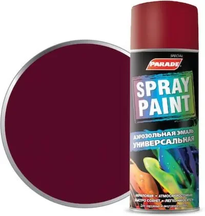 Фото для Эмаль PARADE Spray Paint винно-красная, 520 мл