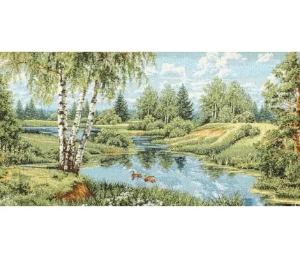 gobelen_peyzazh_s_utkami_50kh100