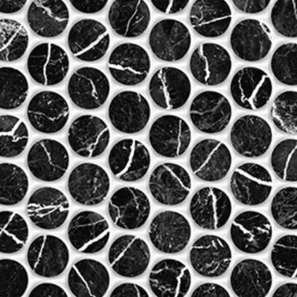 Фото для Плитка настеннаяПомпеи 1 ПОМ1т1, 40х27,5см, круги черный с белым