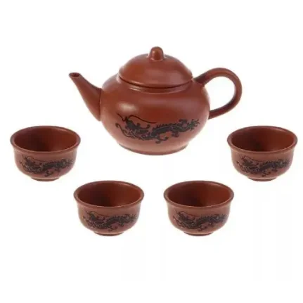 Фото для Набор для чайной церемонии «Дракон», 5 предметов: чайник 200 мл, 4 пиалы, 25 мл, 283952