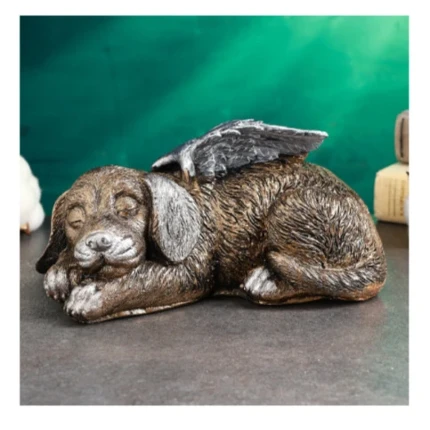 Фото для Копилка "Пёсик-ангел», гипс, 21х12 см, бронза с серебром, 10794964