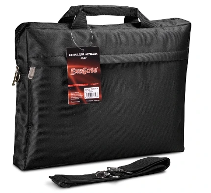 Фото для Сумка для ноутбука 15" Exegate Start S15 Black, черная, полиэстер, для ноутбуков до 15.6