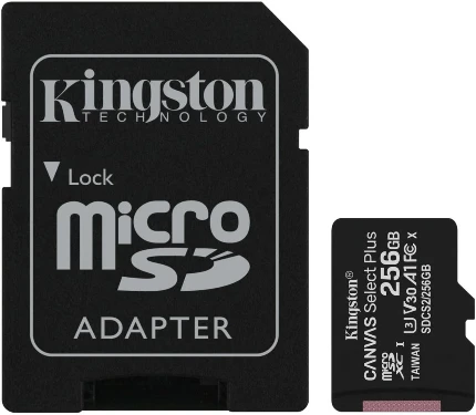 Фото для Карта памяти Micro-SD 256Gb Kingston SDCS2/256GB Canvas Select Plus + adapter