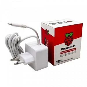Фото для Блок питания Raspberry Pi 4 Model B Official Power Supply Retail, White, 5.1V, 3A, Cable 1.5 m, USB Type С output jack, B (187-3