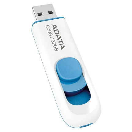 Фото для Флеш диск 32GB USB 2.0 A-Data Classic C008 AC008-32G-RWE белый/синий