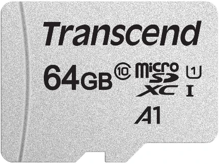 Фото для Карта памяти Micro-SD 64Gb Class 10, Transcend TS64GUSD300S, UHS-I U1, скорость чтения до 95Мб/с, скорость записи до 40Мб/с