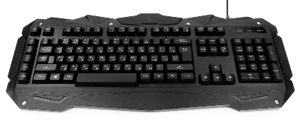 Фото для Клавиатура Gembird KB-220L, USB, черный, 104 клавиши, подсветка Rainbow, кабель 1.5м