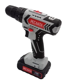 Фото для Дрель-шуруповерт Ресанта ДА-18-2ЛК аккум. патрон\x3A0.8-10мм быстрозажимной,18В, 50Нм, 400-1400об/мин, 2х2Ач Li-ion, сталь-12мм,