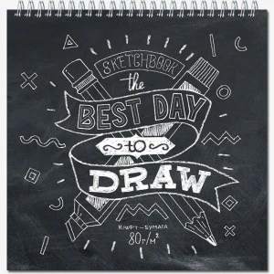 Фото для СКЕТЧБУК НА ГРЕБНЕ А4 60 Л 80Г/М2 "GUADRO BIGGER" КРАФТ БУМАГА