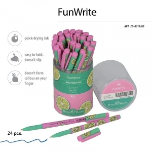 Фото для РУЧКА ШАРИКОВАЯ FUN WRITE FRESH & FRUITY "ЛАЙМ" 0.5ММ СИНЯЯ