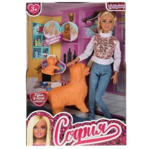 Фото для КУКЛА "СОФИЯ МАГНИТНЫЕ СОБАКА И ЩЕНОК" 29СМ