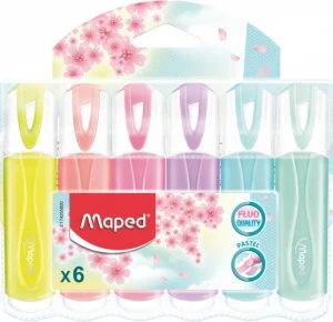 Фото для НАБОР МАРКЕРОВ ТЕКСТОВЫДЕЛИТЕЛЕЙ "FLUO PEP'S CLASSIC" 6 ЦВЕТОВ