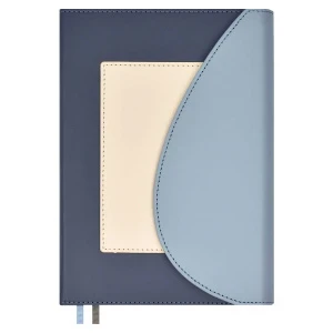 Фото для ЕЖЕДНЕВНИК А5 "ESCALADA" 160 ЛИСТОВ 150х211 ММ АППРЕТ СИЗО-СИНИЙ