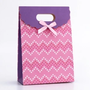 Фото для ПАКЕТ ПОДАРОЧНЫЙ 14*6*21СМ "РОЗОВЫЕ ЛИНИИ"