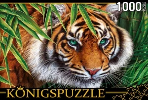 Фото для ПАЗЛЫ РК 1000 ЭЛ KONIGSPUZZLE (П1000-6630, Портрет тигра (Ф))