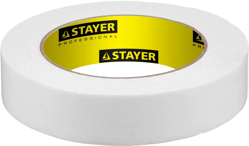 Фото для Лента клейкая двухсторонняя на вспененной основе, белая, 19мм х 5м//STAYER