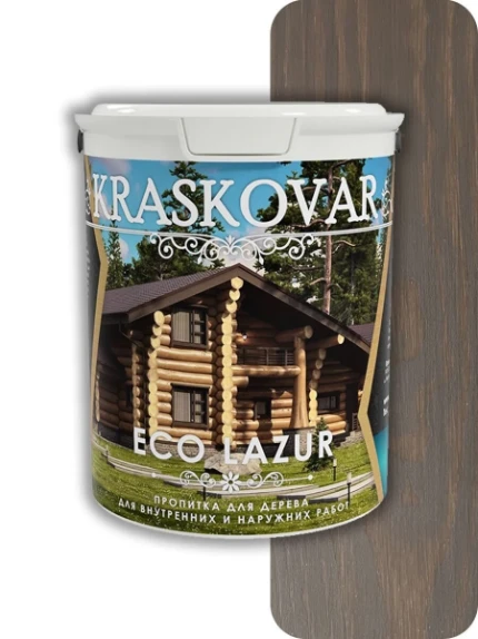 Фото для Пропитка для дерева Kraskovar Eco Lazur Палисандр 0,9л