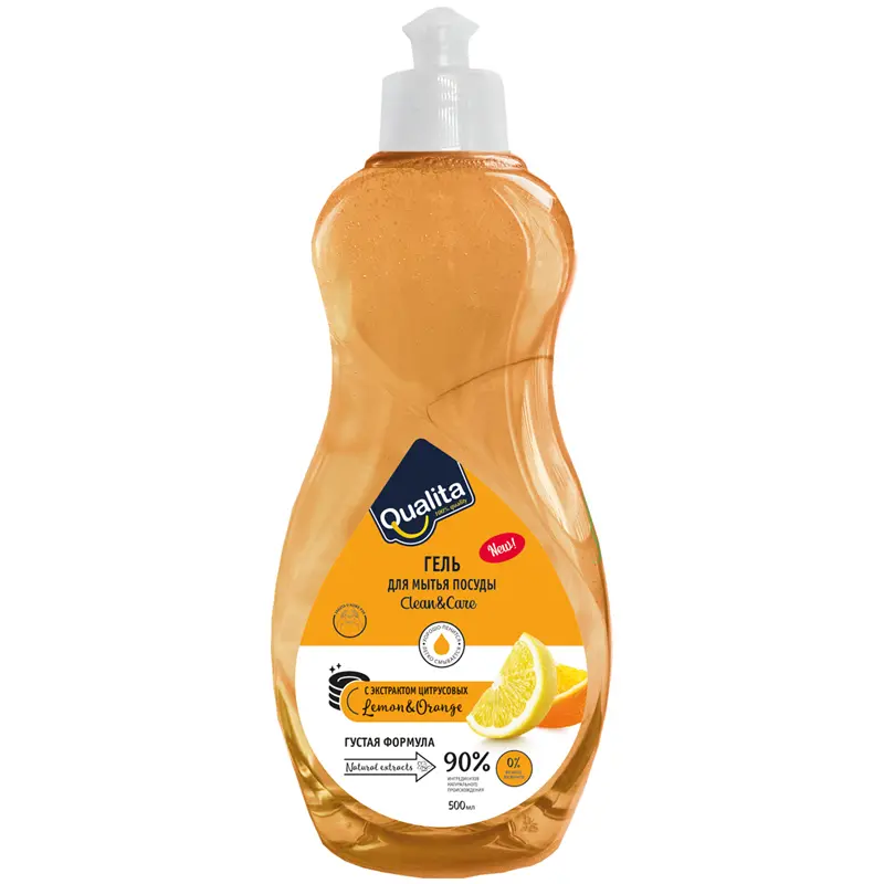 Средство д/мытья посуды Куалита 500мл Лимон и Апельсин*12
