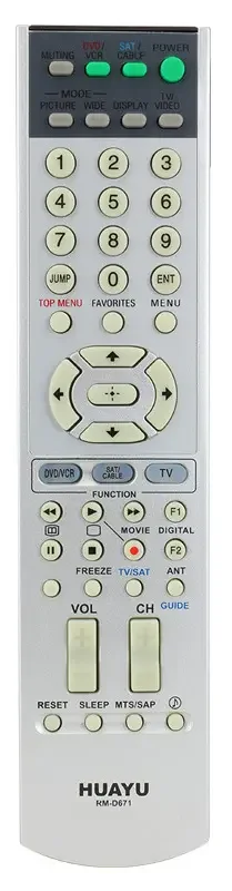 Фото для Пульт Sony HUAYU RM-D671 (RM-W105)