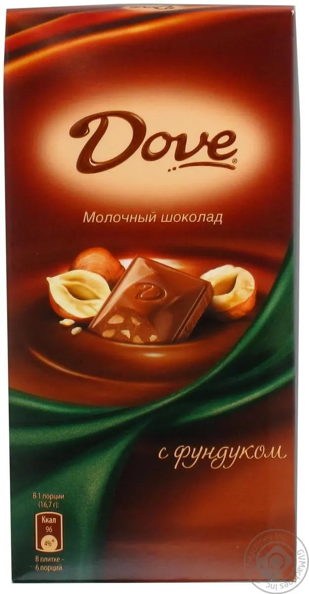 Шоколад "Dove" с дробленным фундуком
