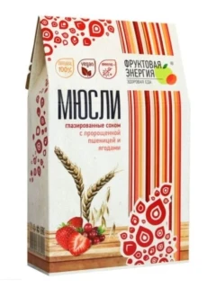 Фото для Мюсли Фруктовая энергия 310гр пророщеная пшеница и ягода*7