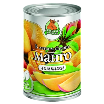 Фото для Компот Медведь любимый 425мл из манго ж/б с ключом *24
