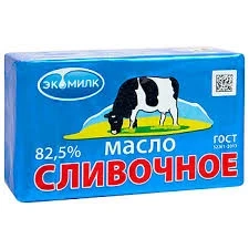 Фото для Масло сливочное Экомилк 330гр 82,5% в/с гост*8 (БЗМЖ)