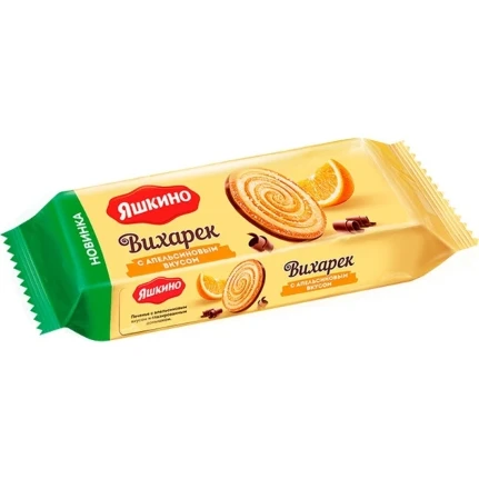 Фото для Печенье Яшкино 155гр Вихарек апельсин глазированное*21 РЕР304