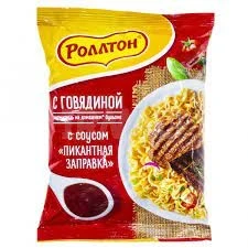 Фото для Лапша Роллтон 65гр Пикантная заправка с говядиной и соусом*42