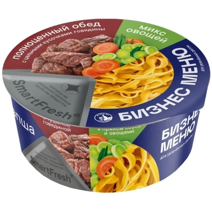 Фото для Лапша Бизнес Меню 110гр Туш гов в пряном соусе/овощ*18