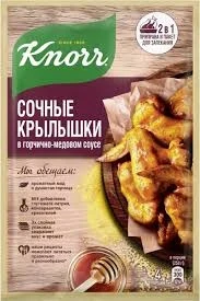 Фото для Приправа Кнорр на второе 23г д/крылышек с горчицей и медом*27