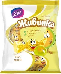 Фото для Конфеты Живинка Конти 250гр желейные дыня*32